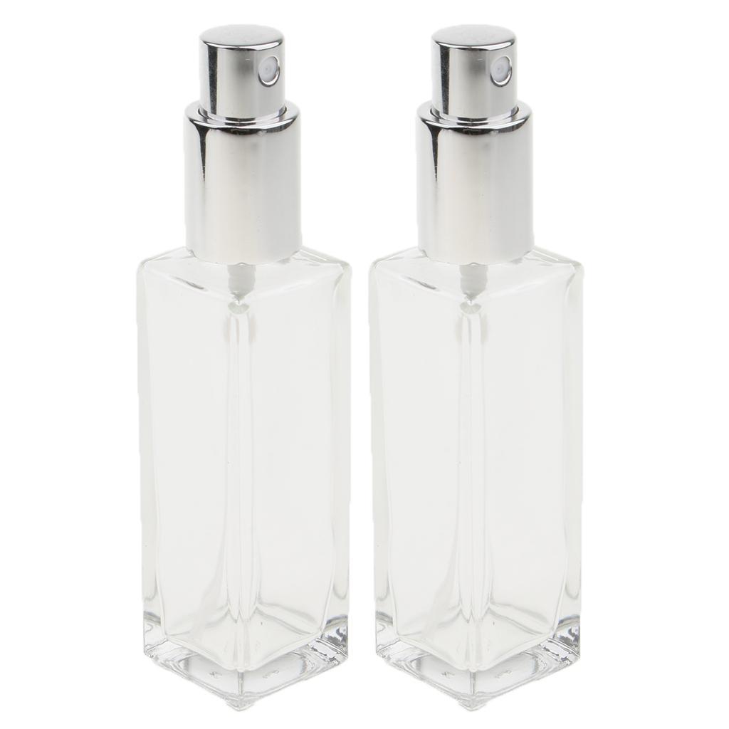 4x Portable Travel Glass Refillable Perfume Atomizer Bottle Spray Container