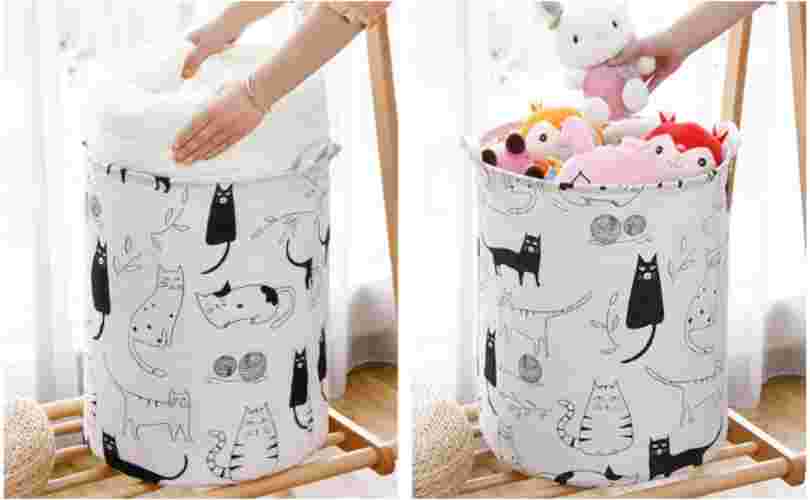 Sọt Vải Đựng Quần Áo Đồ Chơi Đồ Dùng Hình ngẫu nhiên