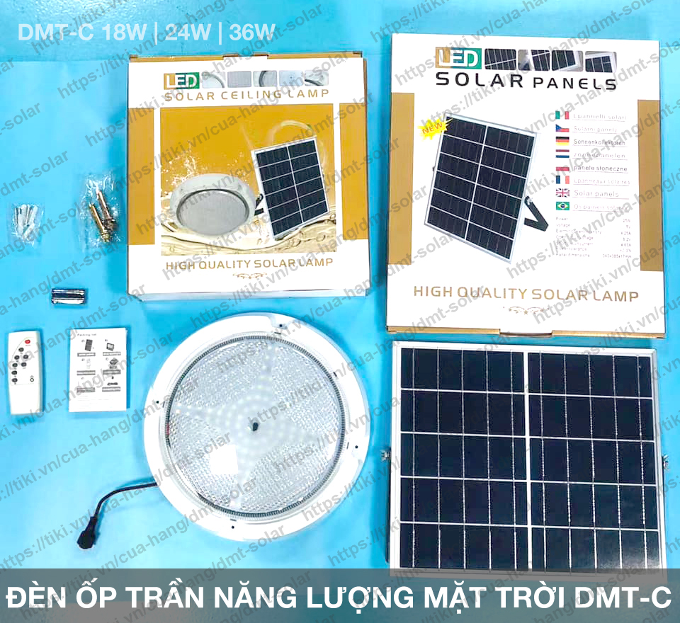 Đèn ốp trần trong nhà năng lượng mặt trời công suất 36W DMT-C36