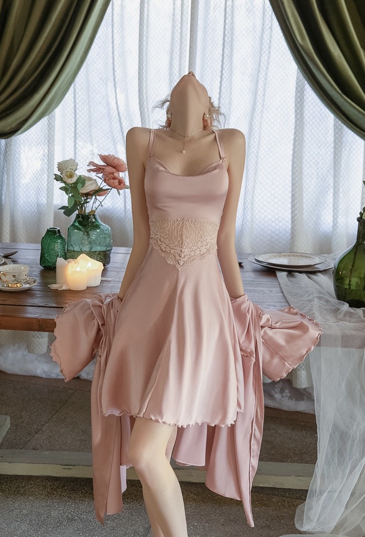 Váy Ngủ Hai Dây Suông Nữ Tính (Không kèm áo choàng) - B.Lingerie