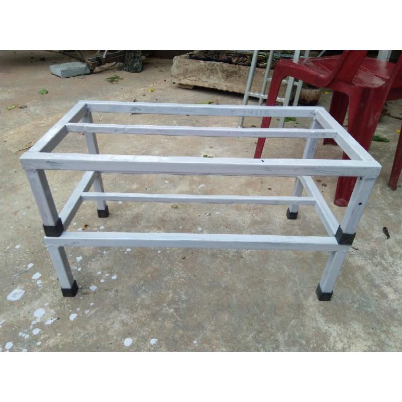 Kệ trồng rau sạch tại nhà.Rộng 30cm, Dài 55cm, Cao 20cm. có nan phụ.Kệ đơn 1kệ/1 chậu. hộp kẽm chống rỉ 20mm*20mm