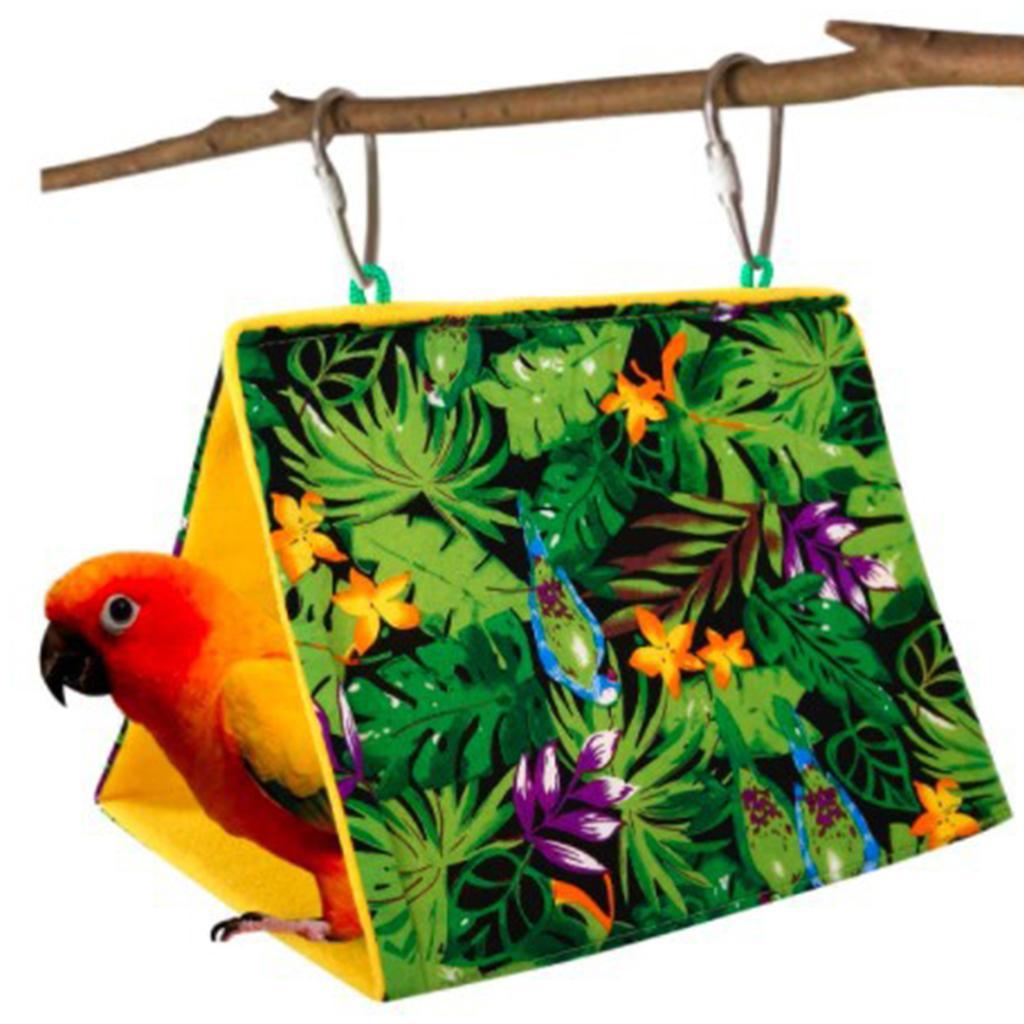 Bird Parrot Parakeet Budgie Hammock Cage Hut Tent Pet Bed Hanging Cave Toy