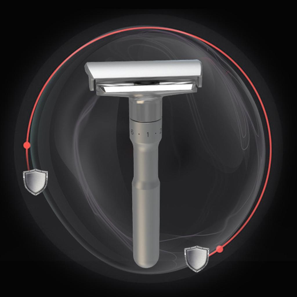 Mens Classic Double Edge Safety Razor Beard Shaver + Free Stainless Steel Blades