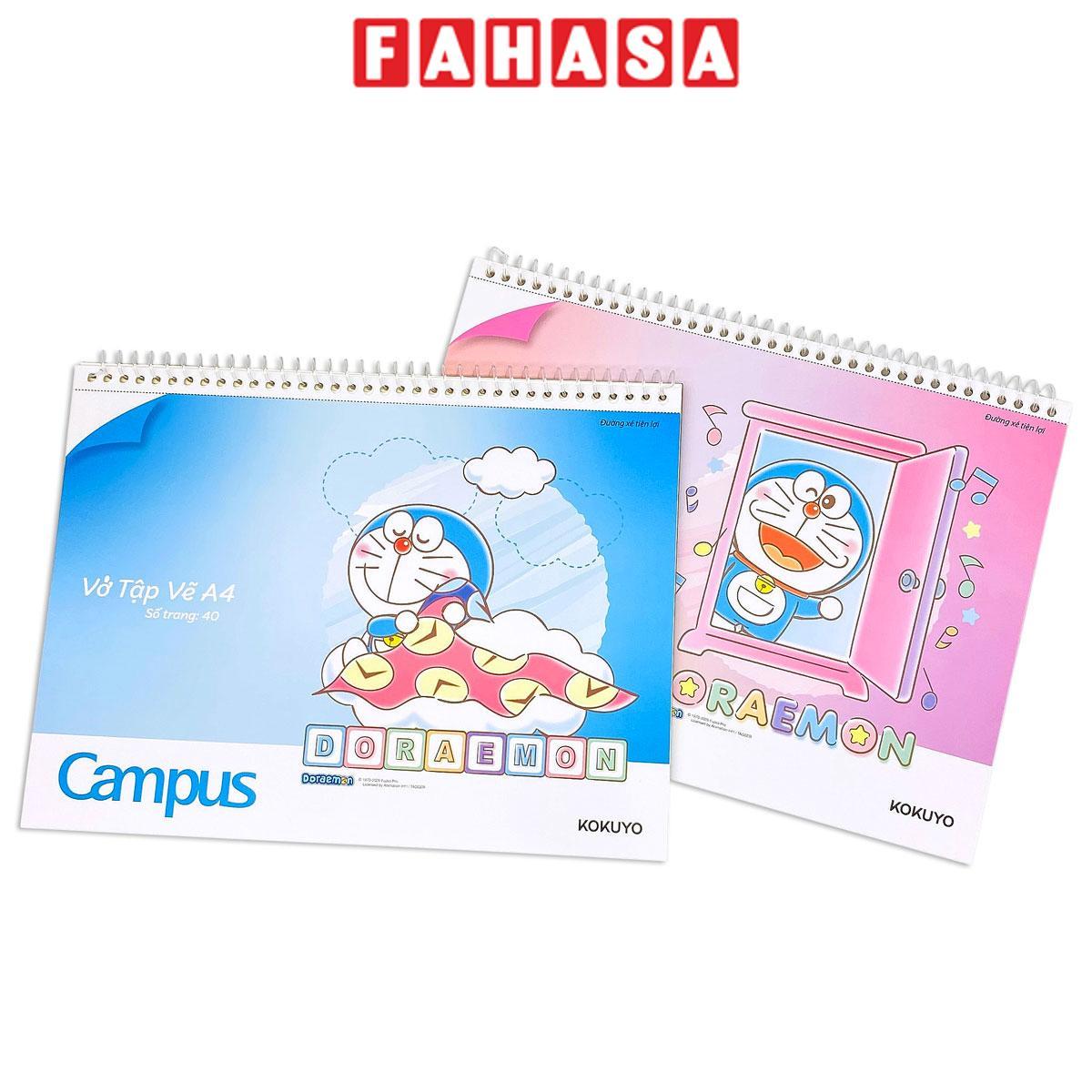 Vở Vẽ Doraemon A4 - 40 Trang 100gsm - Campus SKB-A4DOR-08