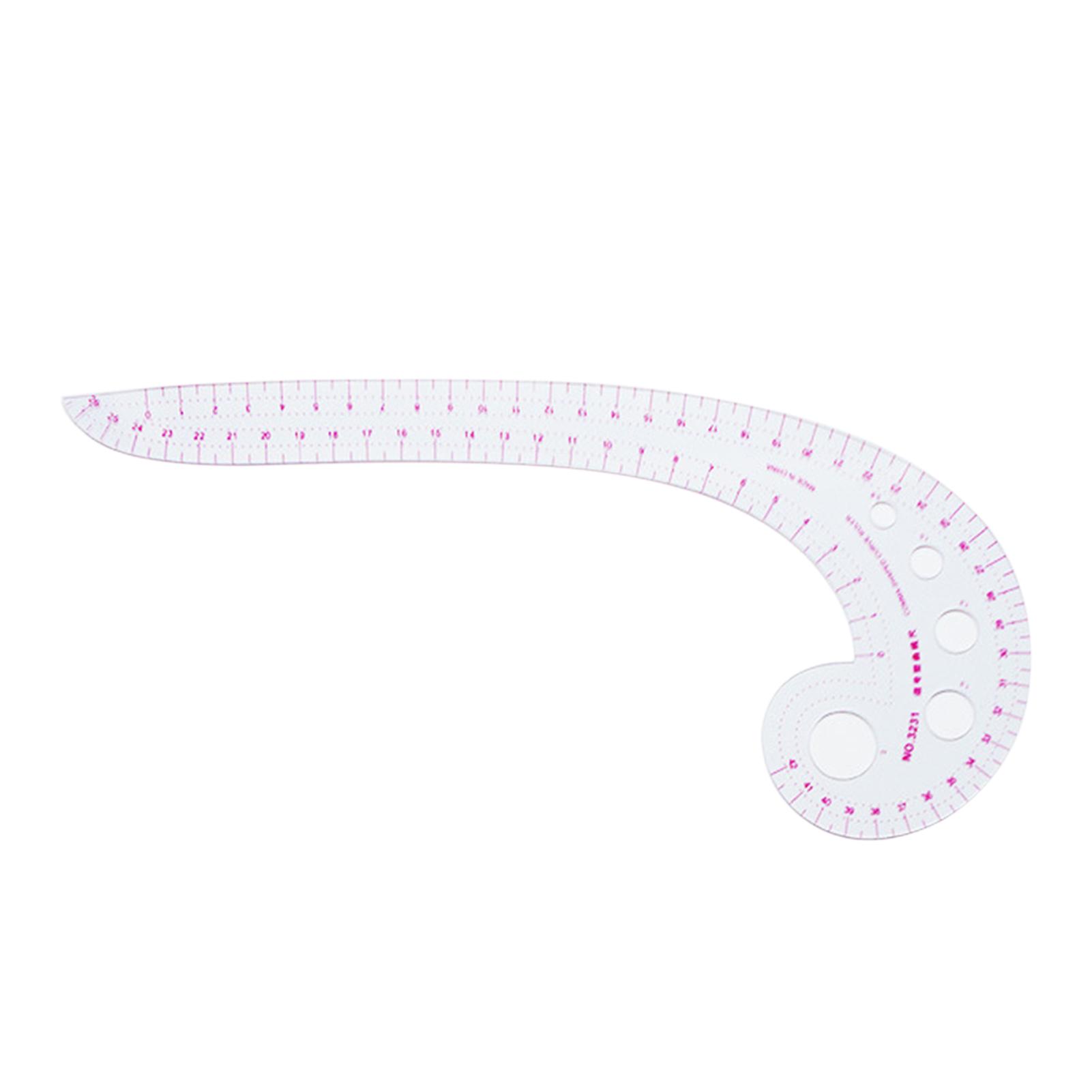 6 cái thước đo hệ mét của Pháp hình elip dùng để đánh dấu, may trang phục