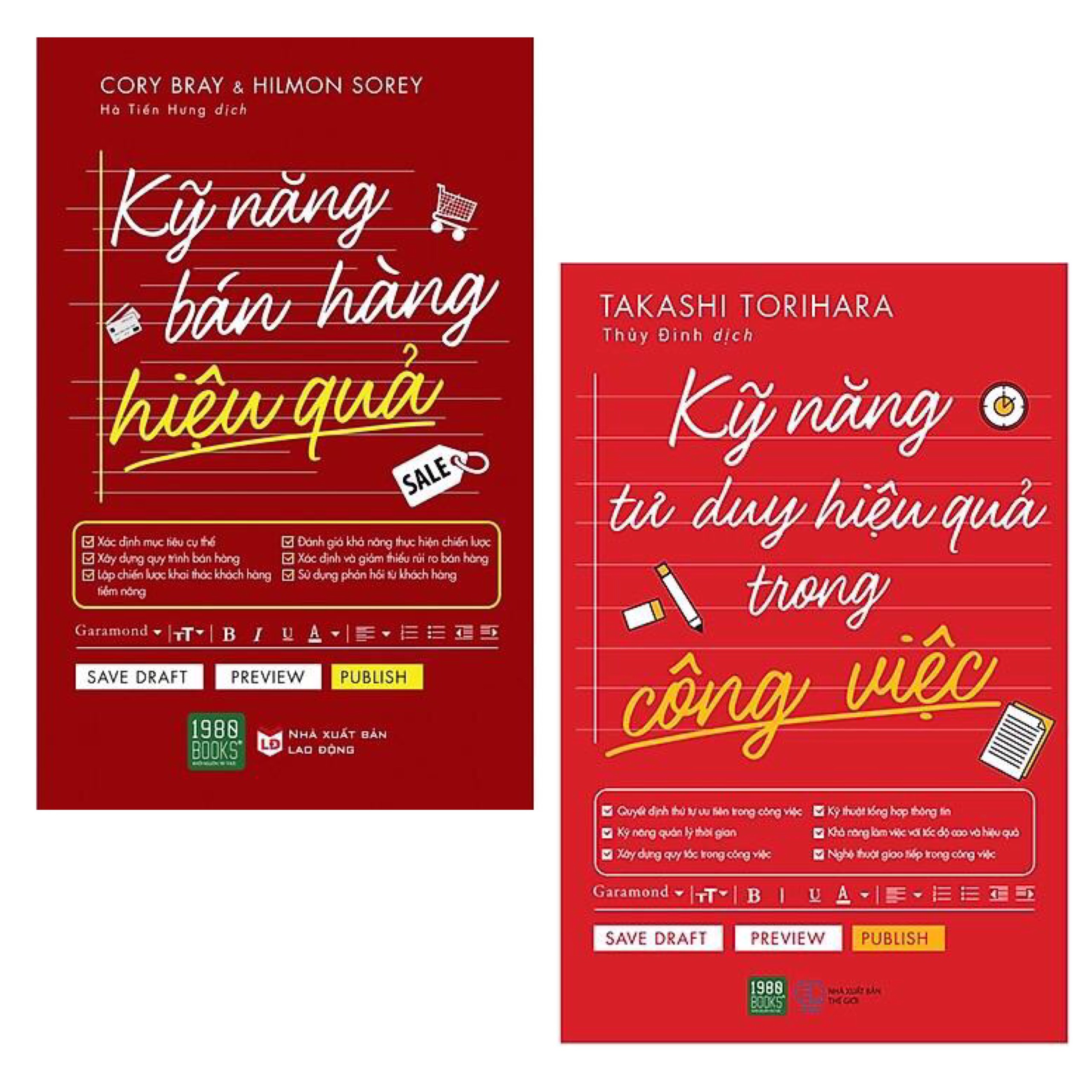 Combo Nâng Cao Chất Lượng Công Việc: Kỹ Năng Bán Hàng Hiệu Quả + Kỹ Năng Tư Duy Hiệu Quả Trong Công Việc