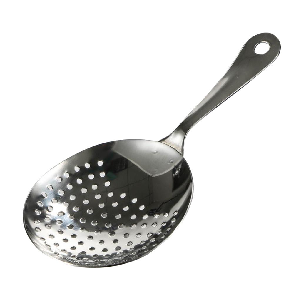 Stainless Steel Julep Strainer Bar Cocktail Shaker Ice Strainer Silver