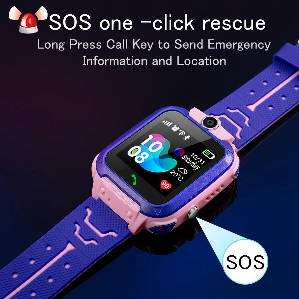 Trẻ Em Smart Watch SOS Chống Mất Đồng Hồ Thông Minh Smartwatch 2 SIM Thẻ Điện Thoại Đồng Hồ Theo Dõi Vị Trí Ảnh Chống Nước IP67 Trẻ Em quà Tặng Của