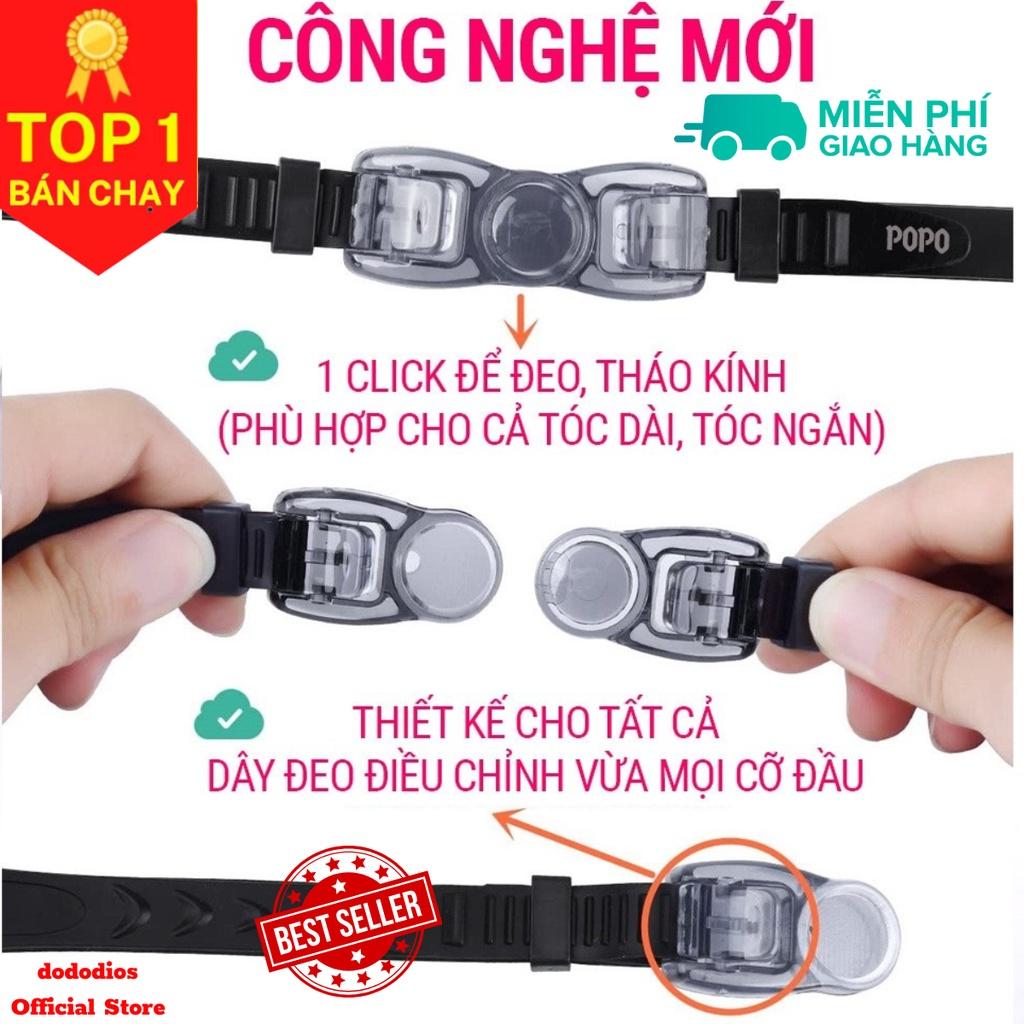 Kính bơi cận cho người lớn nam nữ có độ từ 2.0 độ chính hãng dododios mắt kiếng bơi cận thị tráng gương chống UV