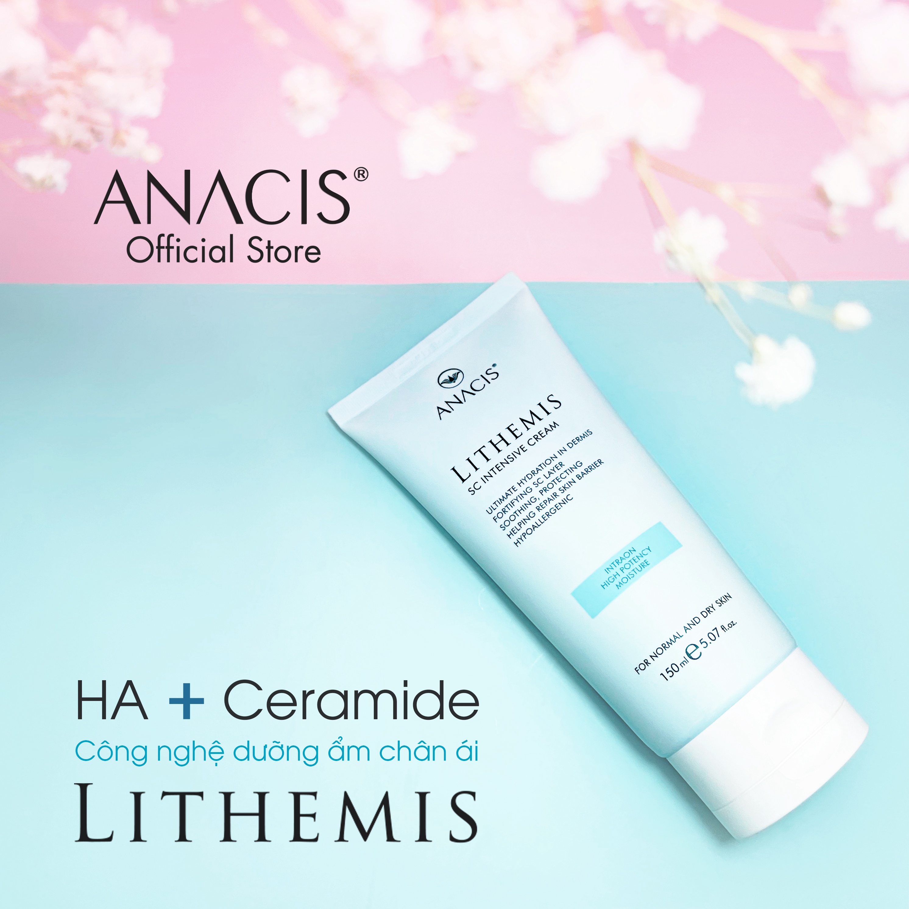 Kem dưỡng ẩm Lithemis SC Intensive Cream thương hiệu Anacis 50gram