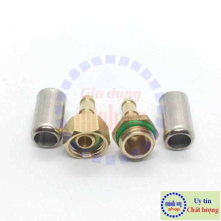 Đầu cos bấm dây áp lực máy rửa xe, dây xịt phun thuốc - kích cỡ cho ống 6.5mm và 8.5mm