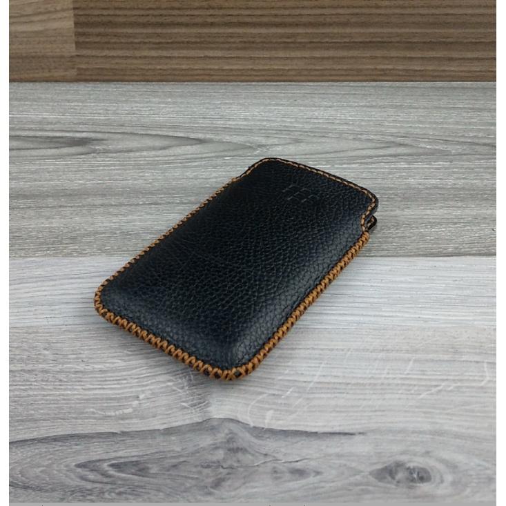Bao da rút blackberry keyone da bò thật dạng hạt