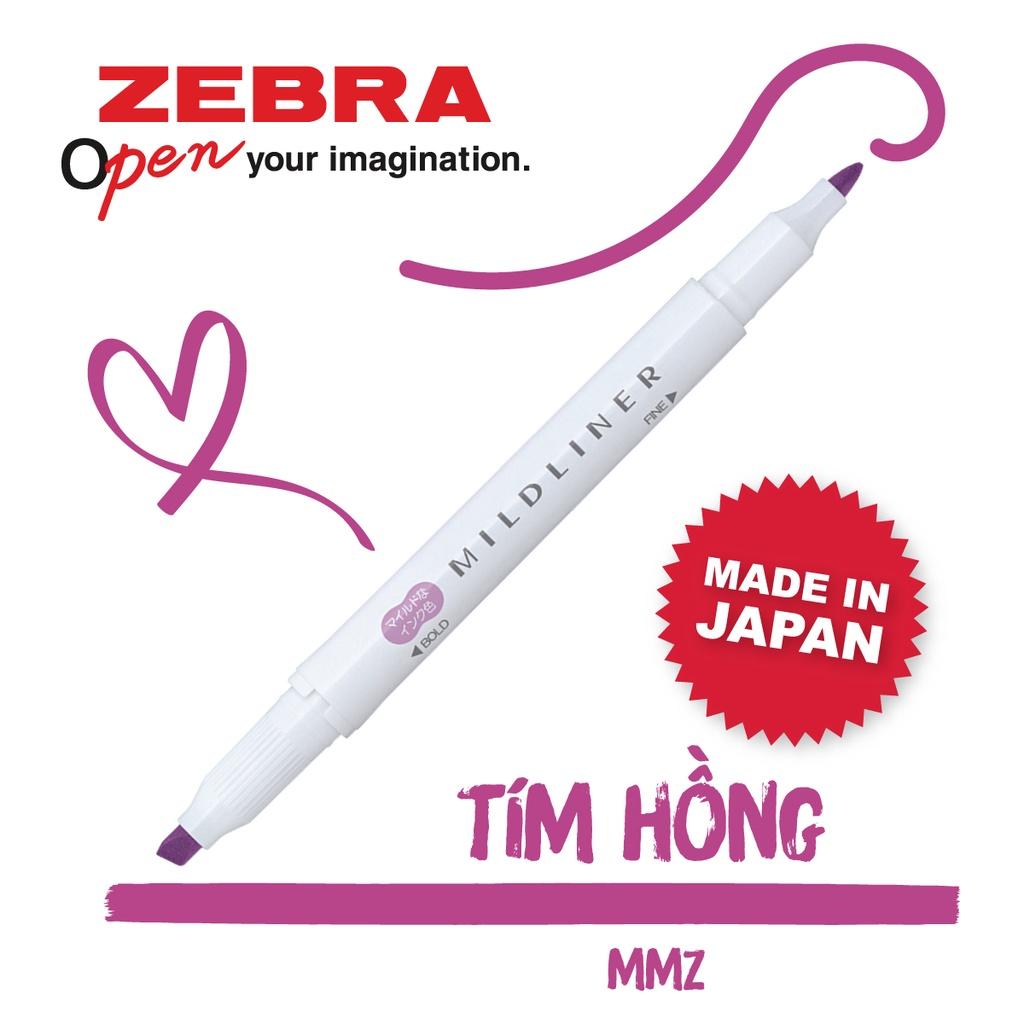 Bút đánh dấu 2 đầu Zebra Mildliner Nhật Bản 35 màu - 1 cây