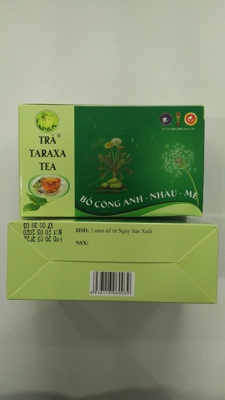 combo Trà Taraxa TEA loại lớn chính hãng (Bồ công anh nhàu mè, 2 Hộp, hỗ trợ xương khớp thải độc cơ thể)