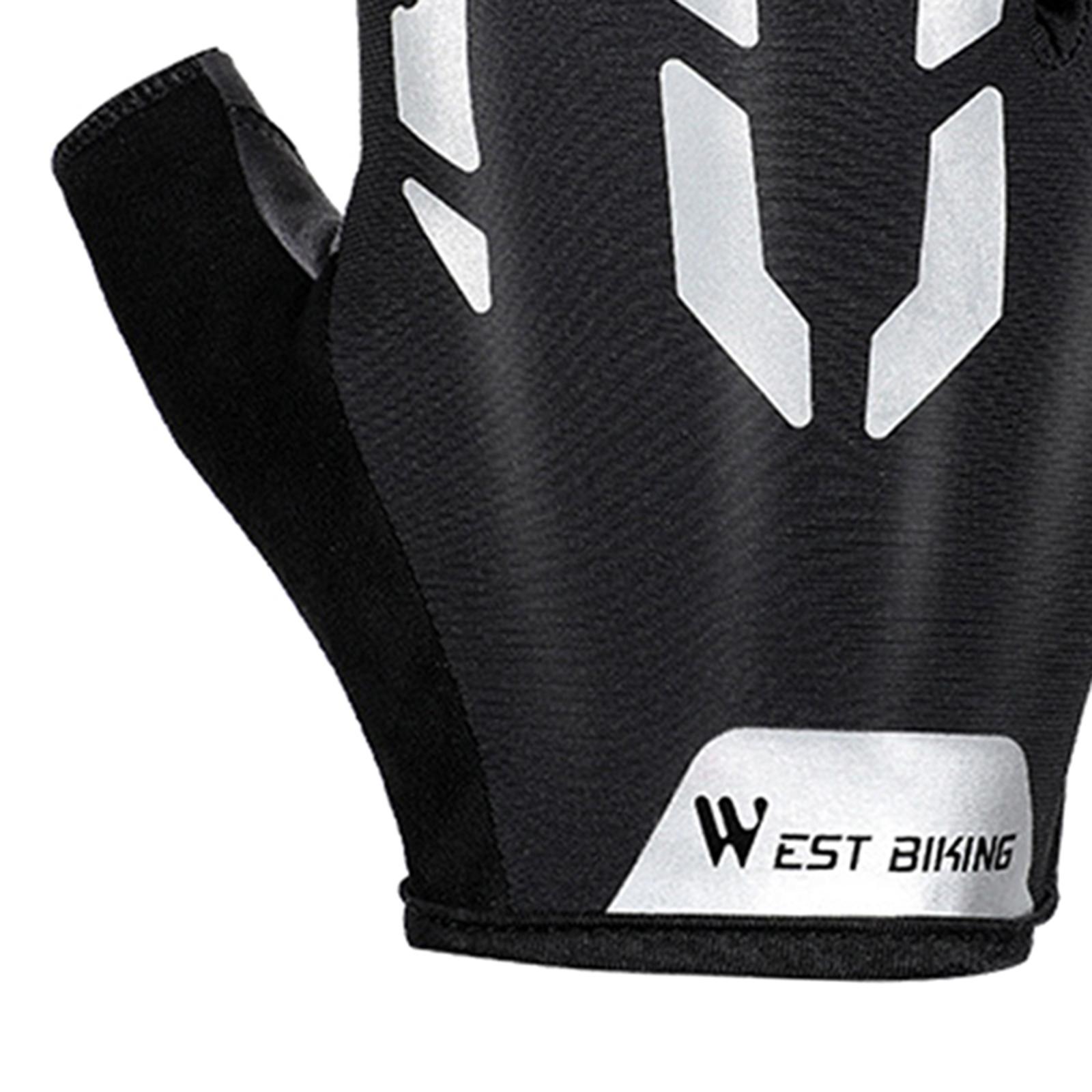 Unisex Cycling Gloves Half Finger Bicycle Gel Padded Fingerless Sports M