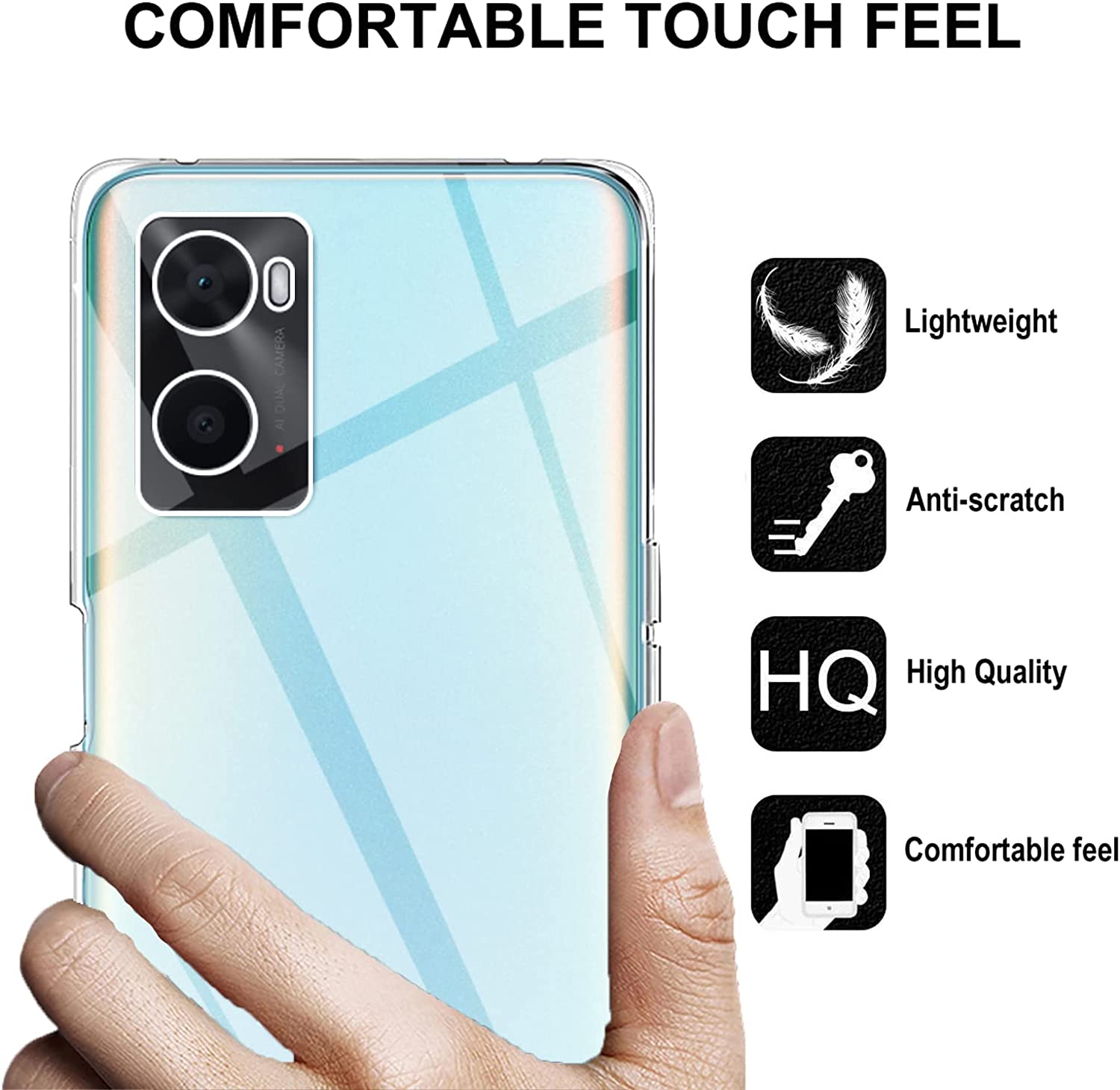 Ốp lưng silicon dẻo cho Oppo A96 4G hiệu Ultra Thin trong suốt mỏng 0.6mm độ trong tuyệt đối chống trầy xước - Hàng nhập khẩu