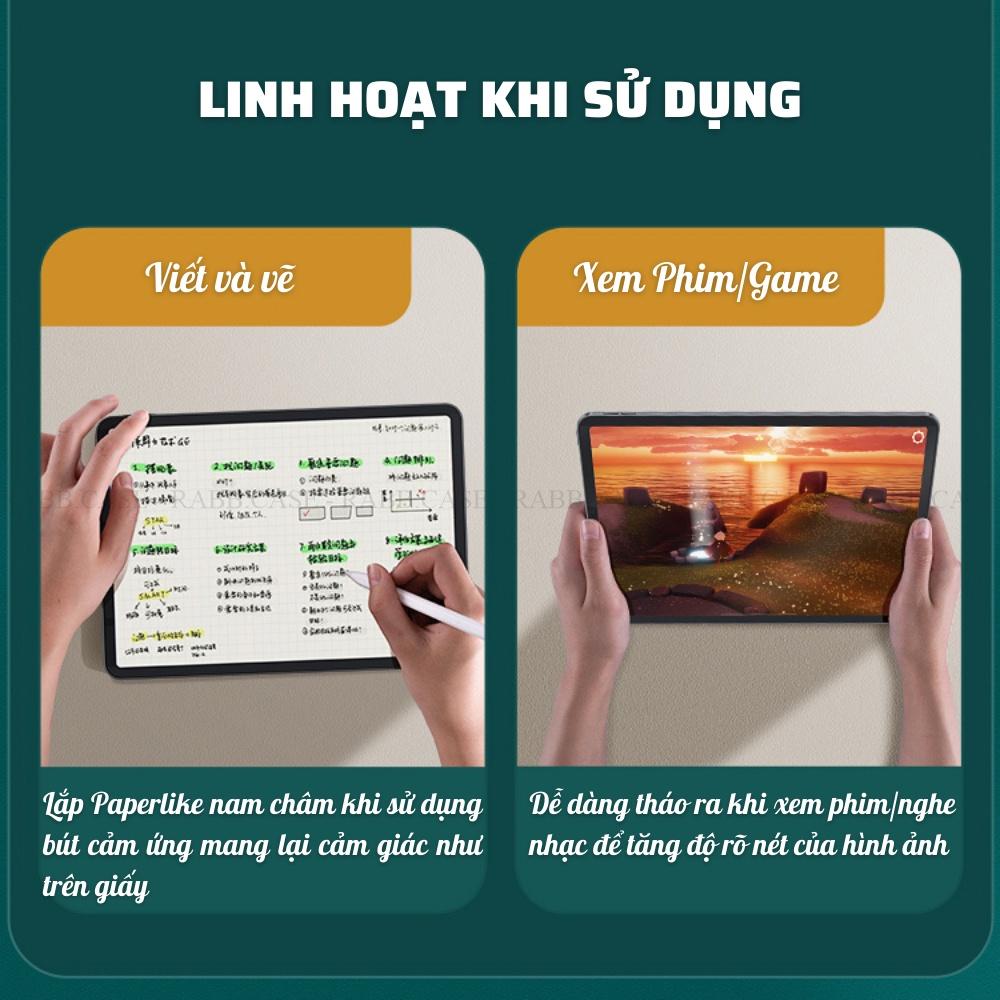 Miếng dán Paperlike nam châm dành cho iPad chống nước, dễ dàng tháo lắp, nam châm từ tính cao hít chặt màn hình