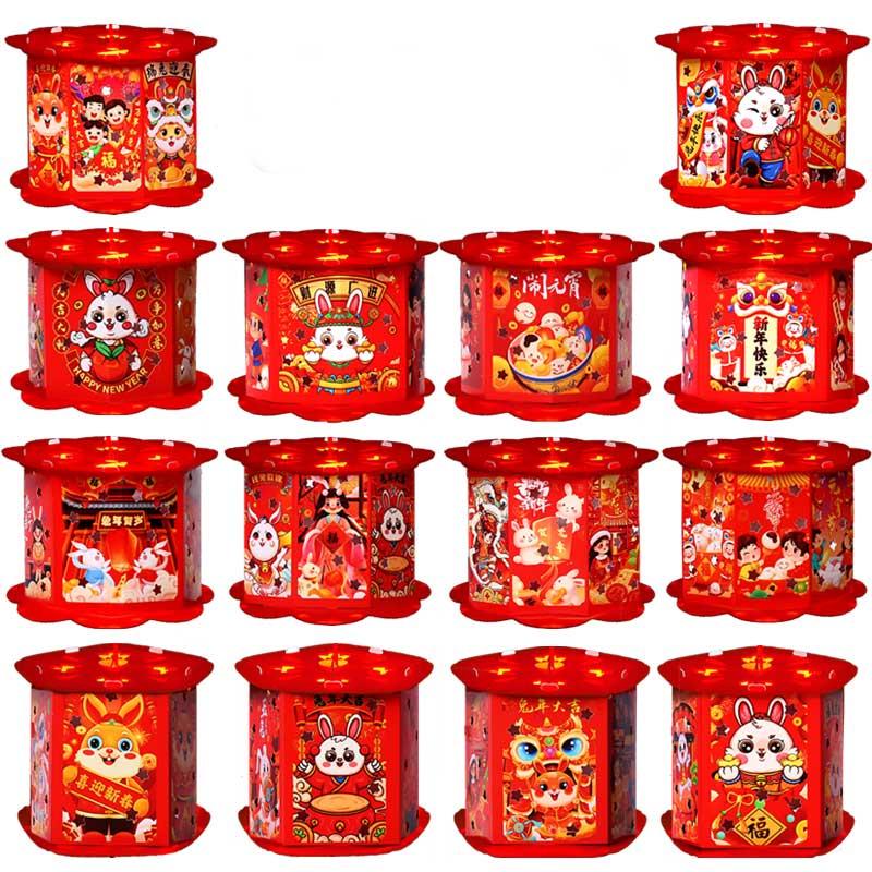 Lồng Đèn Giấy Treo Trang Trí Năm Mới Phong Cách Trung Hoa DIY