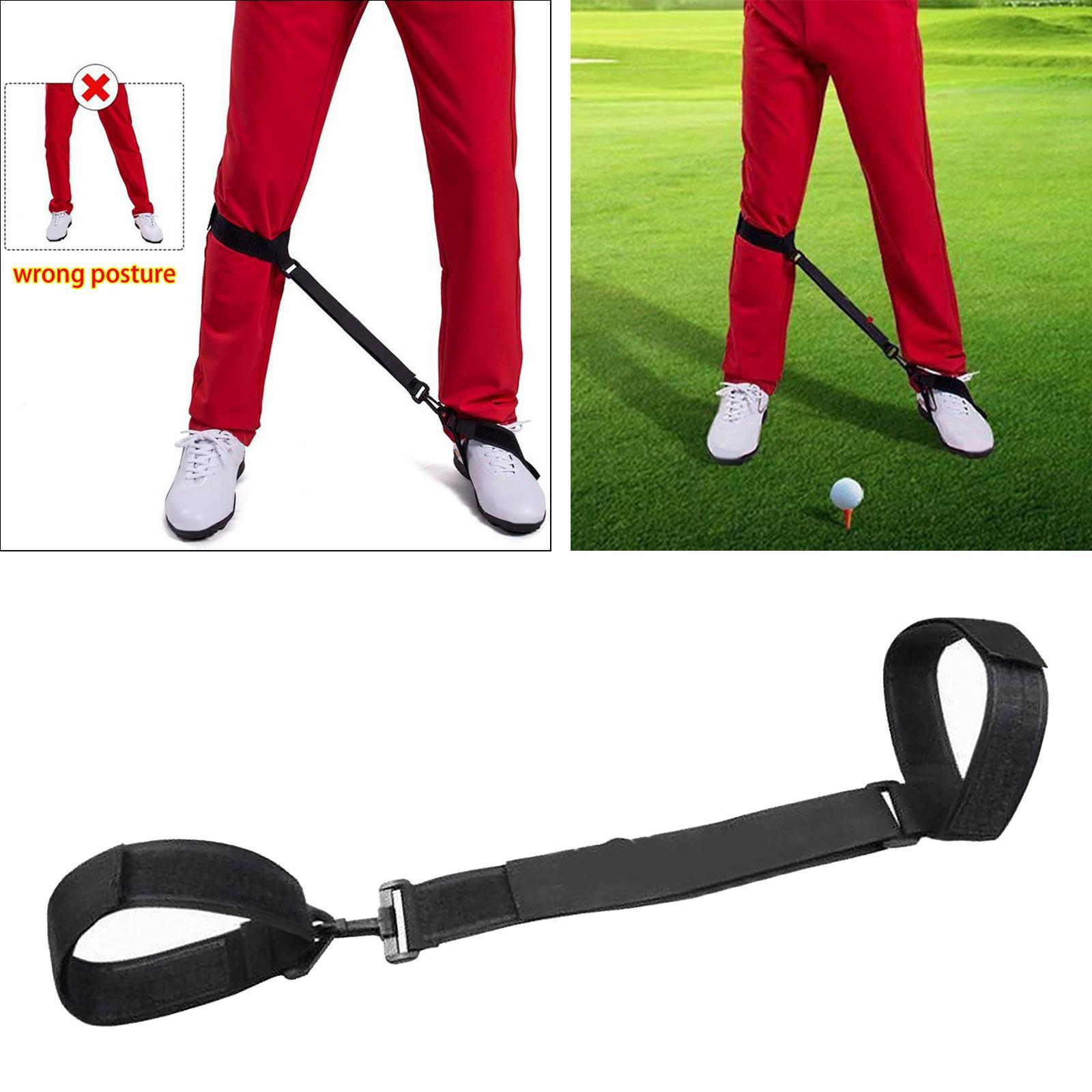 Golf Swing Training Aid Adjustable Alignment Practice Leg Correction Belt