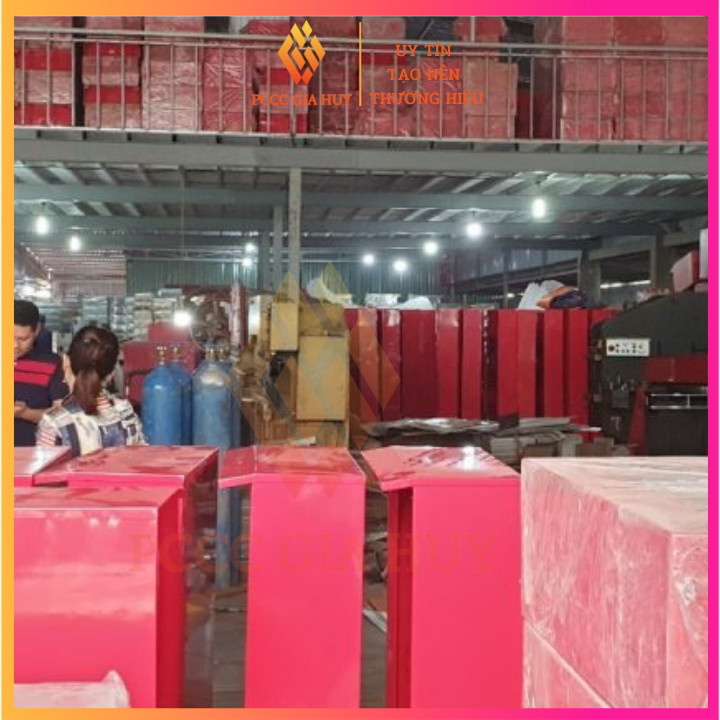 Tủ chữa cháy vách tường, tủ đựng bình chữa cháy 600x400x200mm