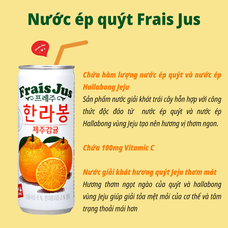 Nước ép quýt Frais Jus - Frais Jus Hallabong 240 ml