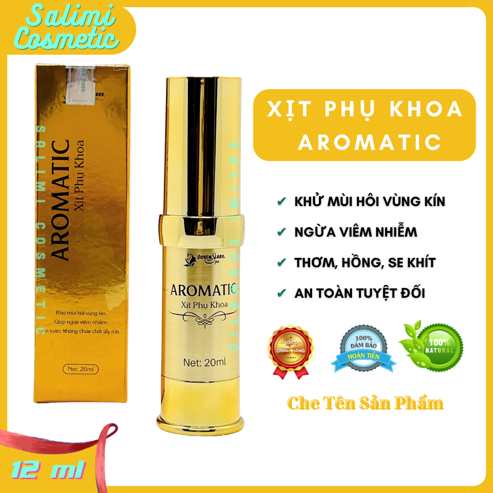 Xịt Phụ Khoa AROMATIC 20ml - Khử Mùi Hôi, Chiết Xuất Thảo Dược Thiên Nhiên, Ngừa Viêm Nhiễm, Làm Hồng Bikini, An Toàn, Không Chứa Chất Tẩy Rửa - Bí Quyết Chồng Yêu Mỗi Ngày | HÀNG CHÍNH HÃNG