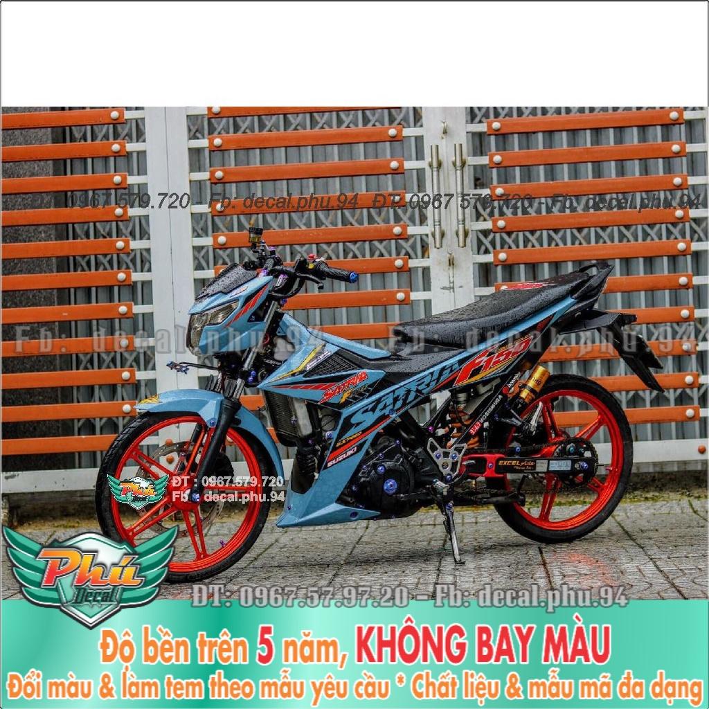 Tem Rời Satria Xanh đen đỏ Mới -1