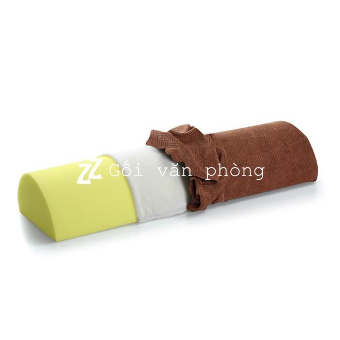 Gối ngủ bán nguyệt dài memory foam kê đầu, lưng, tập yoga, giảm cân GLN-02