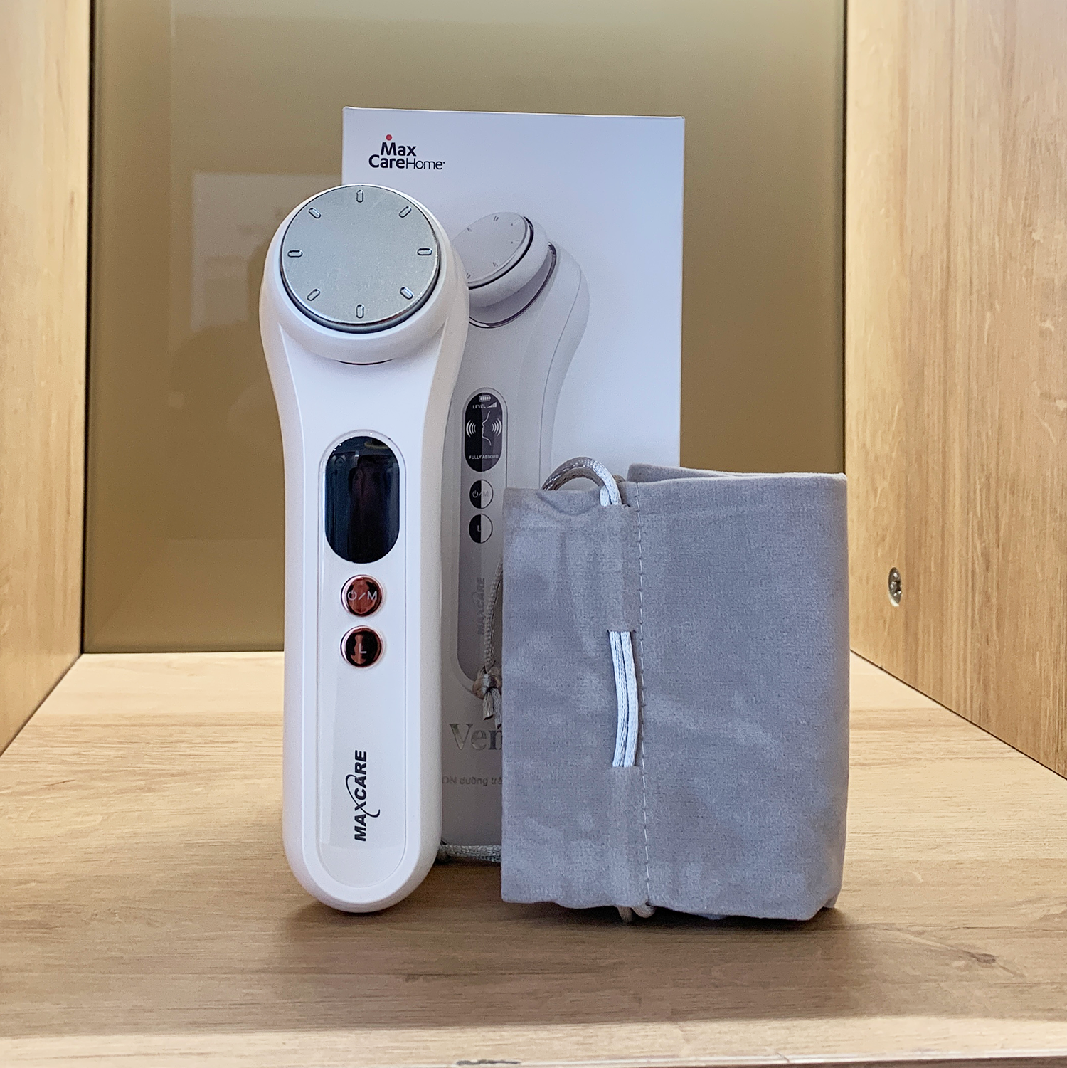 Máy đẩy tinh chất Ion dưỡng da nóng lạnh Hot &amp; Cool Maxcare Max888PRO - Máy điện di tinh chất trắng da Maxcare Beauty Device - làm sạch sâu - đẩy tinh chất - cấp ẩm - chăm sóc và dưỡng trắng da