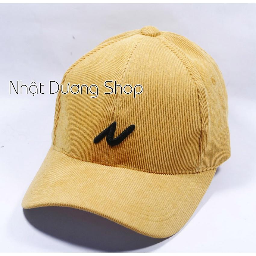 Mũ lưỡi trai ️ Nón kết thêu hình chữ ngẫu nhiên chất liệu nhung tăm cao cấp form unisex nam nữ