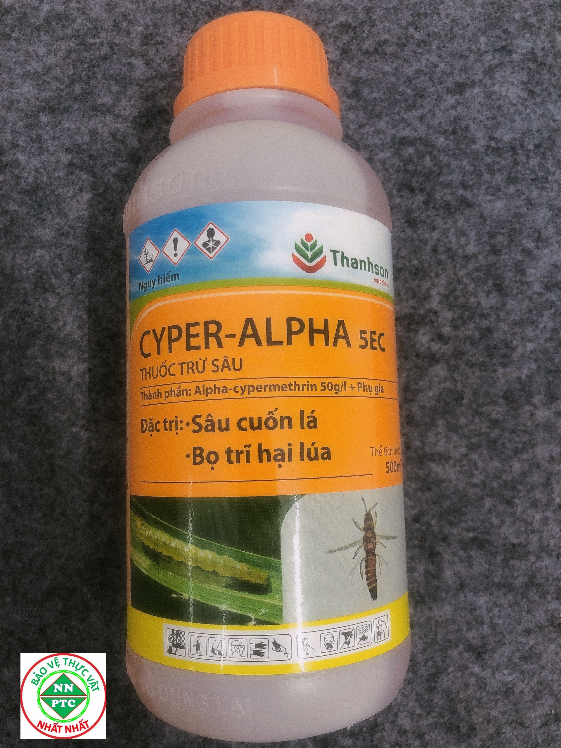 Thuốc trừ sâu cuốn lá bọ trĩ CYPER ALPHA chai 500ml