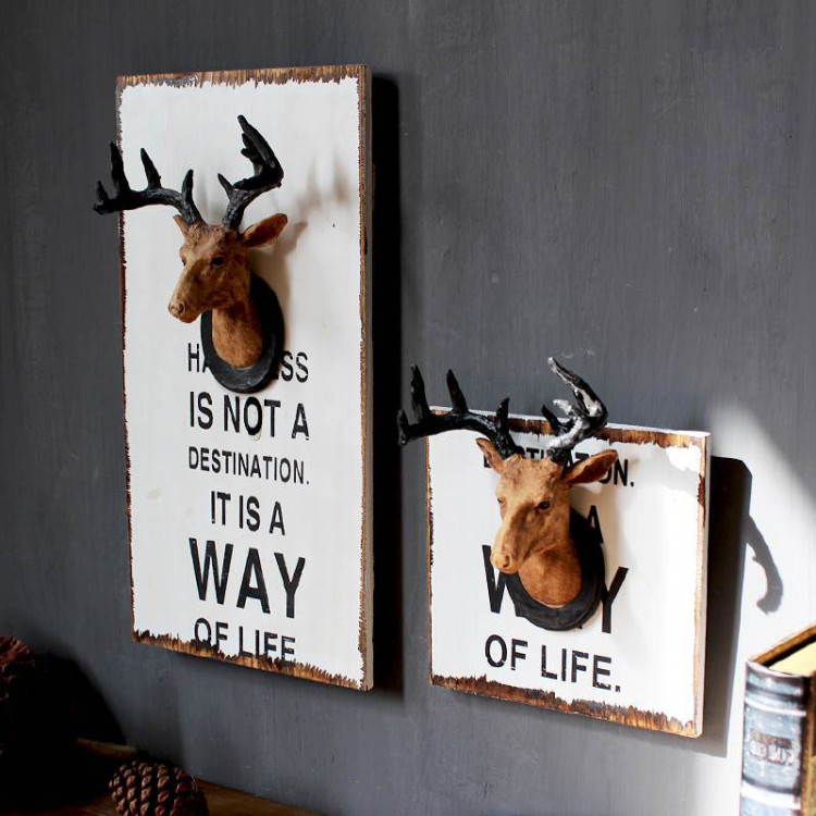 bảng gỗ đầu hươu