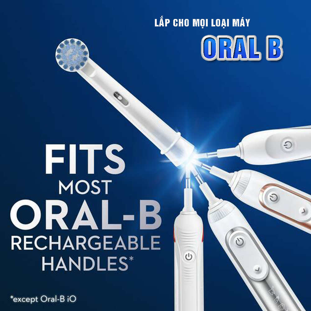 Cho máy Oral B Braun, bộ 4 Đầu Bàn Chải đánh răng điện thay thế MIHOCO EB28-P New Sensitive, làm sạch cao răng, cho nướu nhạy cảm