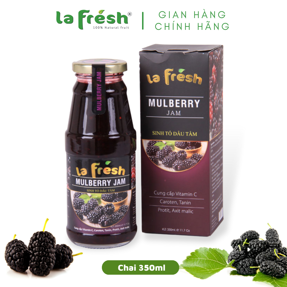 Sinh Tố Dâu Tằm Lafresh Đà Lạt Chai Thủy Tinh 350ml