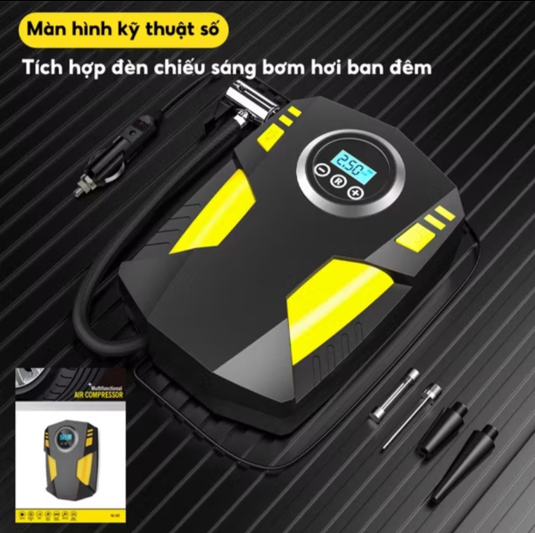 MÁY BƠM HƠI BƠM LỐP XE MÁY ÔTÔ XE ĐIỆN BƠM ĐIỆN TỬ CAO CẤP SIÊU MẠNH