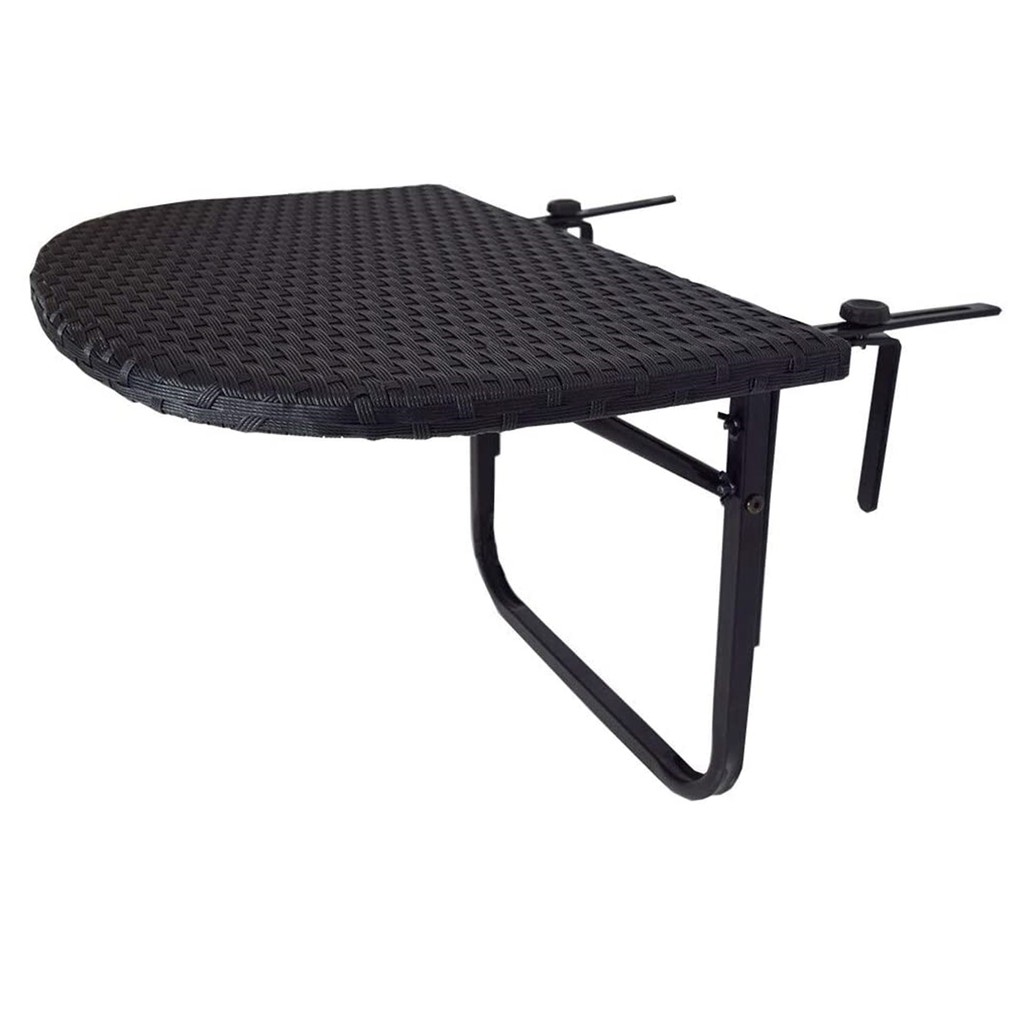 WEGO Bàn treo ban công có thế gập lại bằng mây nhựa // Wicker - rattan foldable balcony table