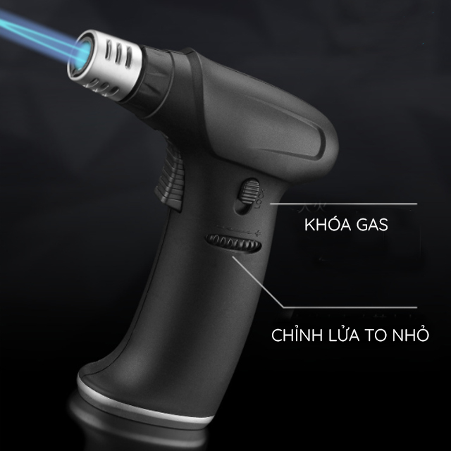 Vỏ Hột Quẹt Bật Lửa Khò 1 Tia Để Bàn Lubinski COB 801 Thiết Kế Đẹp Lạ Lửa Khò Mạnh Mẽ - Dùng Gas Cao Cấp