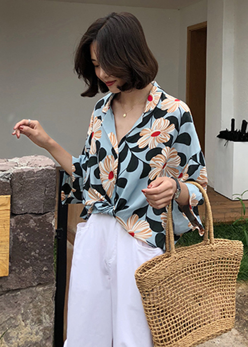 Áo sơ mi hoa hướng dương kiểu dáng Kimono ArcticHunter, thời trang phong cách trẻ