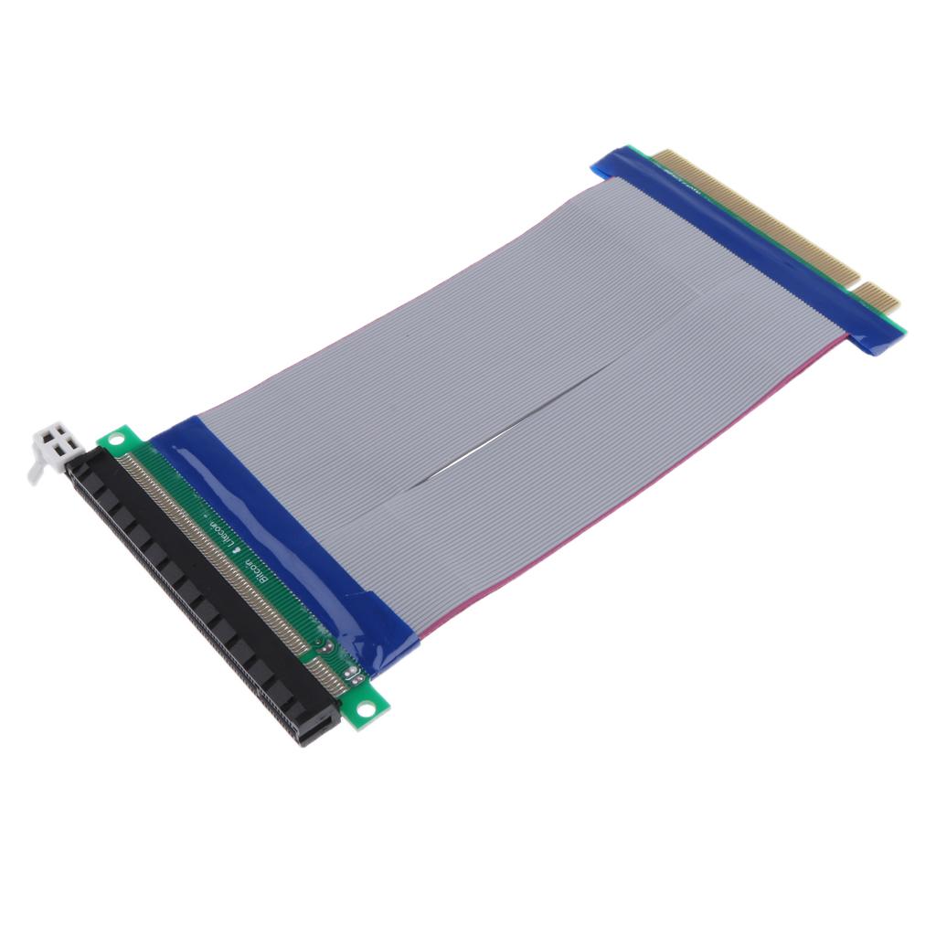 PCI- 8X-8X Slot Riser Card Extender Ribbon Flex Extension Cable