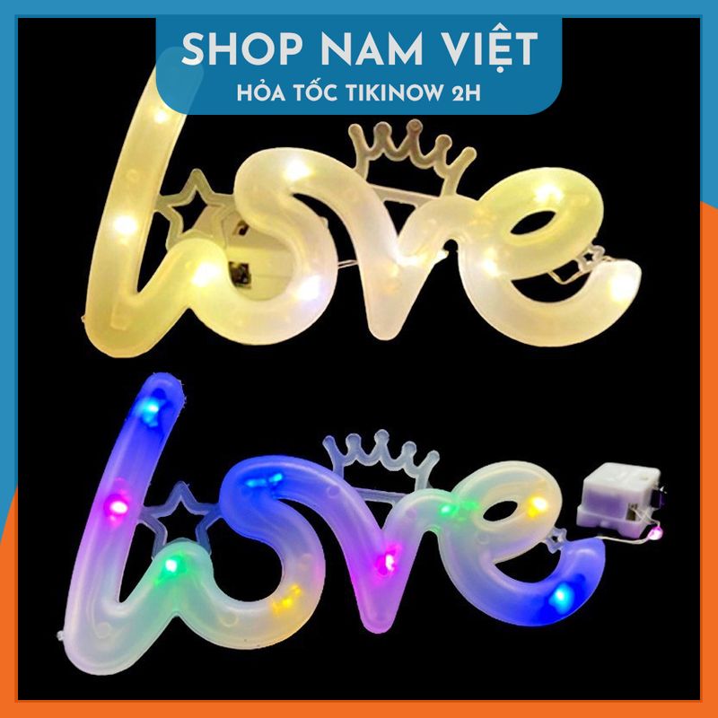 Đèn Led Chữ LOVE Trang Trí Bánh Kem, Hộp Quà, Cây Thông