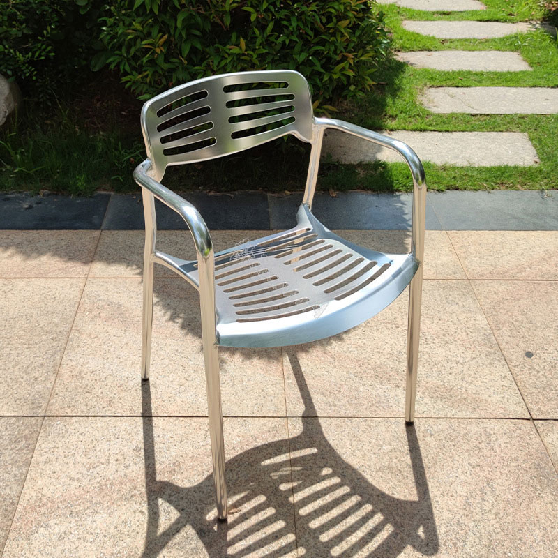 Ghế cafe ngoài trời hợp kim nhôm có tay cao cấp sang trọng hiện đại CC07001-A Nội thất Capta