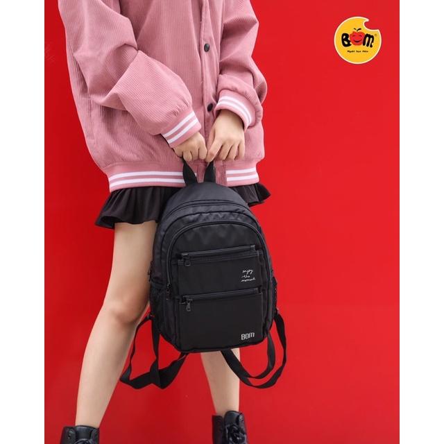 Balo học sinh, sinh viên thời trang unisex với chất dù cao cấp nhẹ bền - BOM