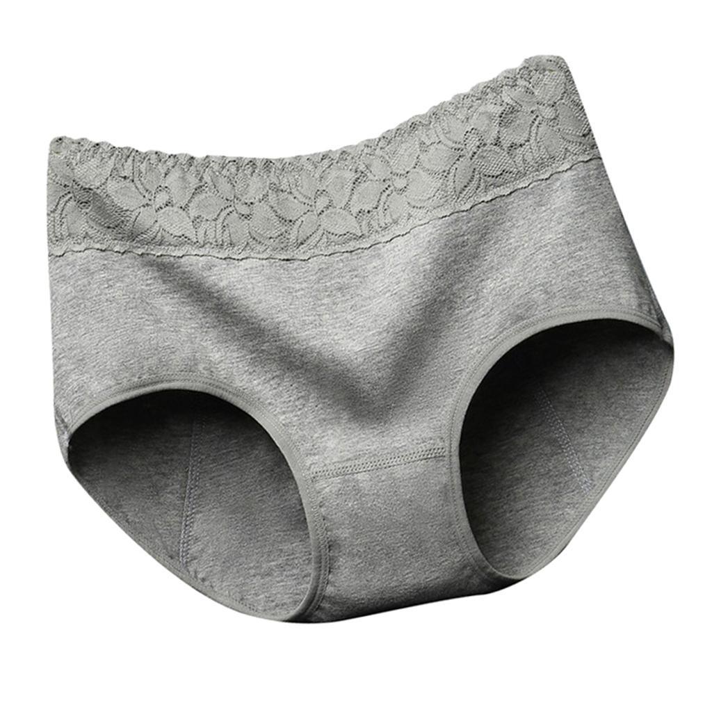 Women's Period Panties Cotton Physiological Underpants Gray M