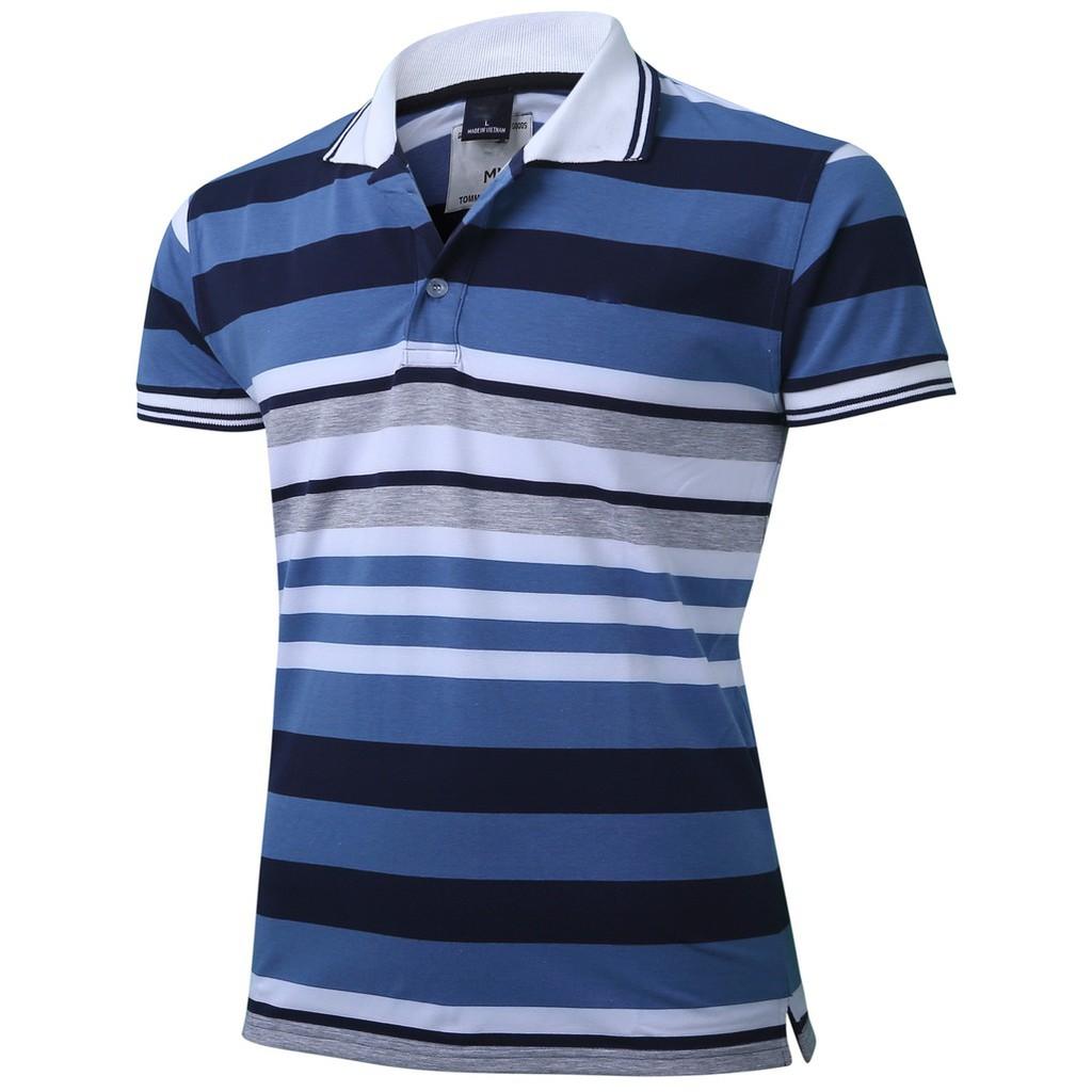 ÁO THUN NAM SỌC CHẤT COTTON 4 CHIỀU CAO CẤP-FORM CHUẨN ĐẸP VẢI MỊN MÁT SOCTM03