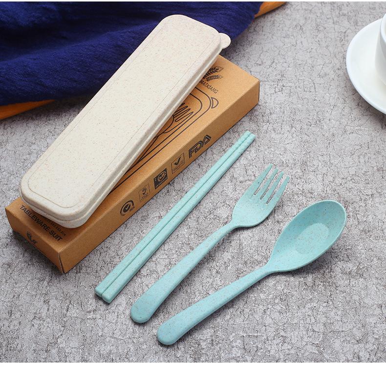 Bộ Đũa Muỗng Nĩa Lúa Mạch Cao Cấp - Vận Chuyển Miễn Phí Toàn Quốc