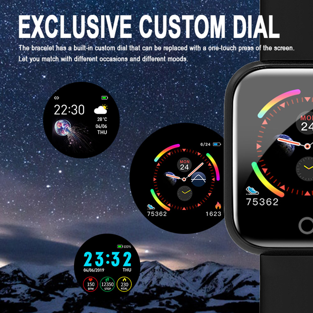 Vòng đeo tay thông minh I5, hỗ trợ theo dõi sức khỏe Thiết kế thân bằng kim loại, chống sẹo và chống mài mòn