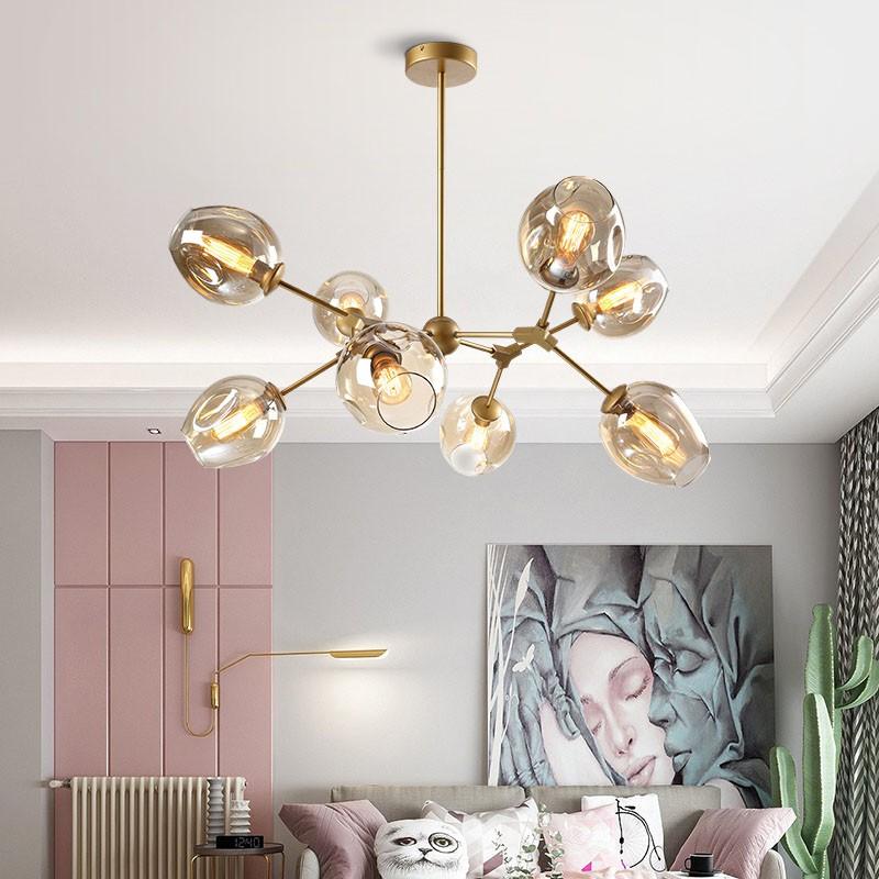 Đèn chùm thả cao cấp FLOWER TUROFANG 8 bóng - 12 bóng thắp sáng để khơi dậy đam mê và hạnh phúc
