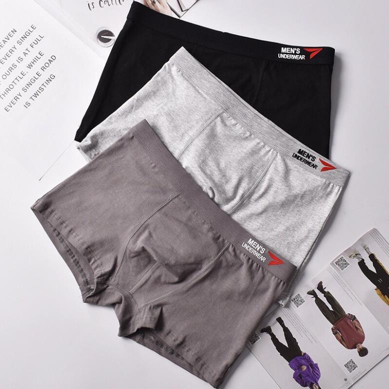 Hộp 4 chiếc quần lót đùi nam boxer 100% cotton co dãn siêu đẹp