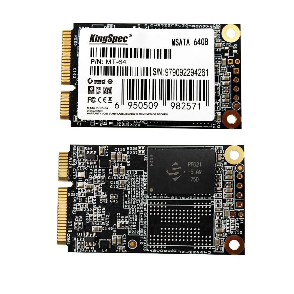 Thiết bị lưu trữ ổ cứng thể rắn KingSpec MSATA MINI PCI-E 64G MLC Digital Flash SSD  cho máy tính PC/Máy tính để bàn/ Máy tính xách tay