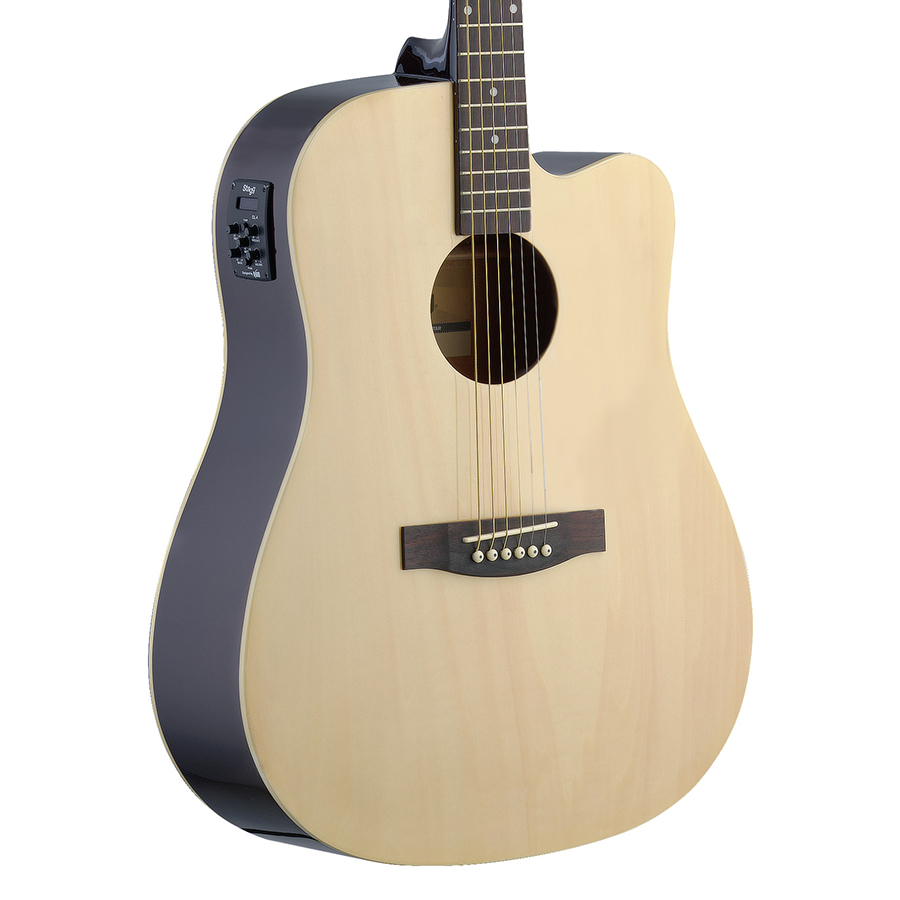 Đàn Guitar Acoustic Có EQ Stagg SA30DCE-N